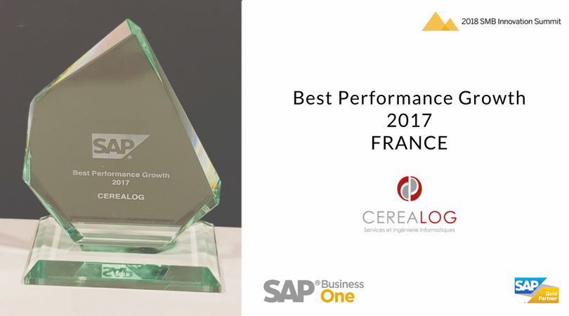 trophée meilleure croissance SAP Business One