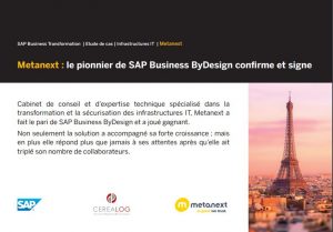 Témoignage client SAP ByDesign : Metanext